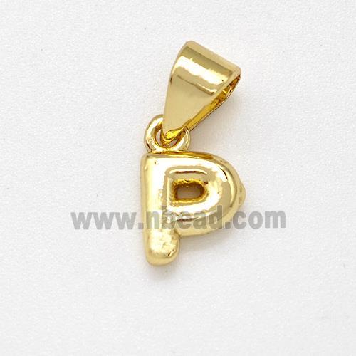 Copper Letter-P Pendant Gold Plated