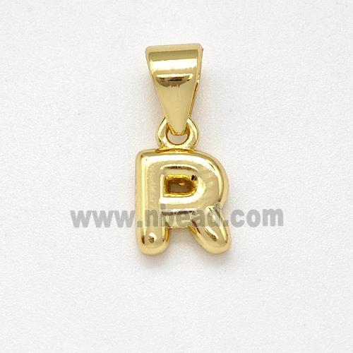 Copper Letter-R Pendant Gold Plated