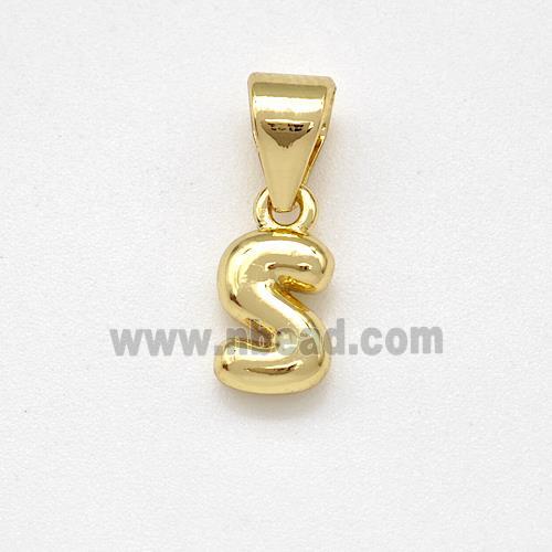 Copper Letter-S Pendant Gold Plated