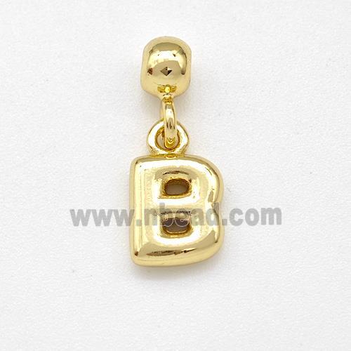 Copper Letter-B Pendant Gold Plated