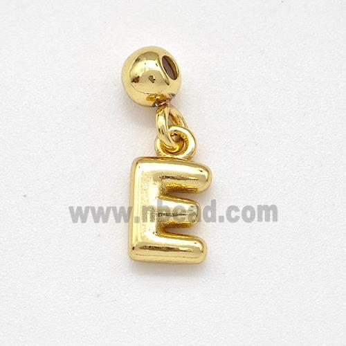 Copper Letter-E Pendant Gold Plated