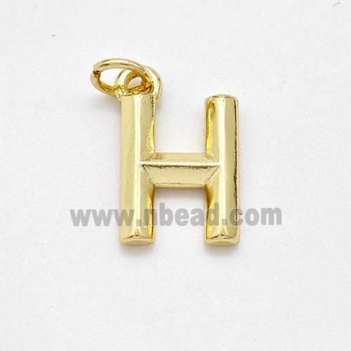 Copper Letter-H Pendant Gold Plated