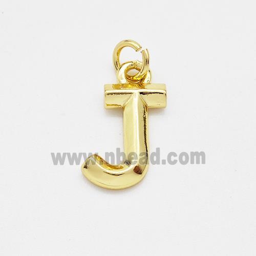 Copper Letter-J Pendant Gold Plated