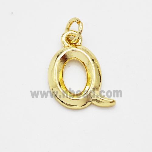 Copper Letter-Q Pendant Gold Plated