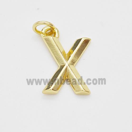 Copper Letter-X Pendant Gold Plated