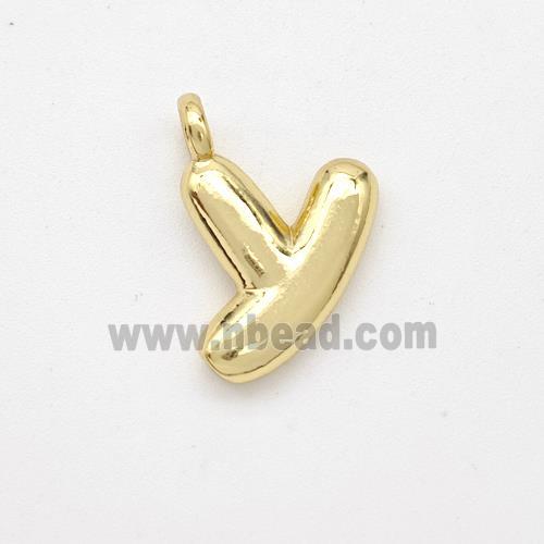 Copper Letter-Y Pendant Gold Plated