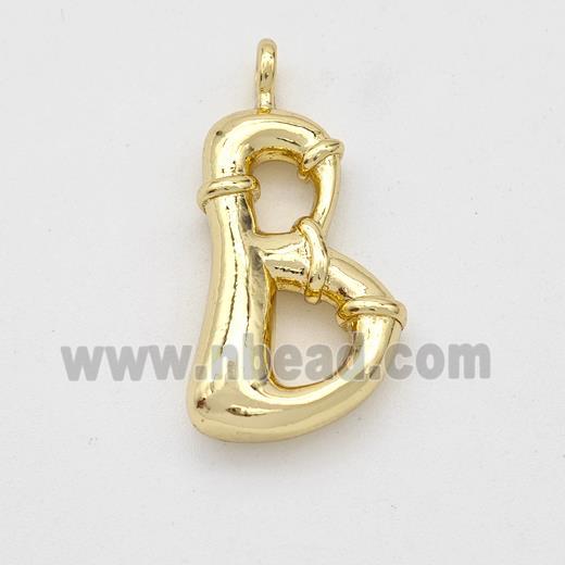 Copper Letter-B Pendant Gold Plated