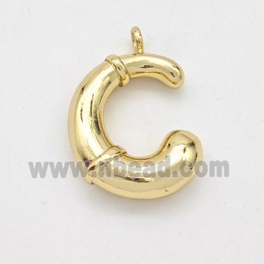 Copper Letter-C Pendant Gold Plated