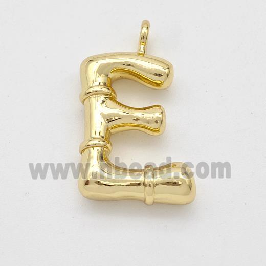 Copper Letter-E Pendant Gold Plated