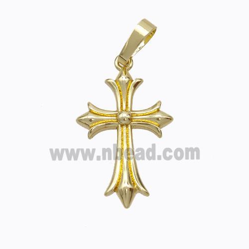 Copper Cross Pendant Gold Plated