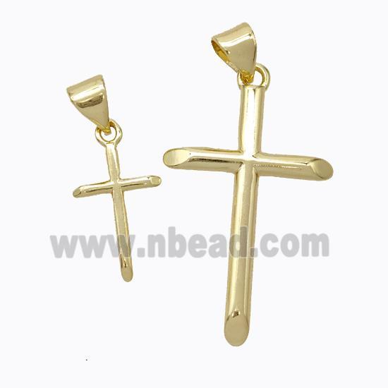 Copper Cross Pendant Gold Plated