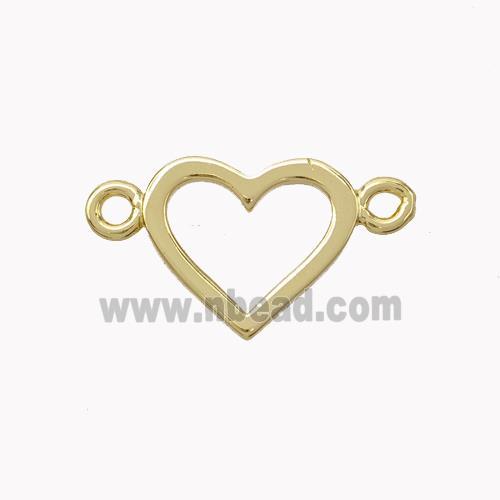 Copper Heart Connector Gold Plated