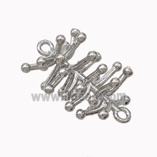 Branch Charms Copper Connector Platinum Plated