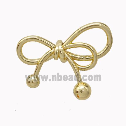 Copper Bowknot Pendant Gold Plated