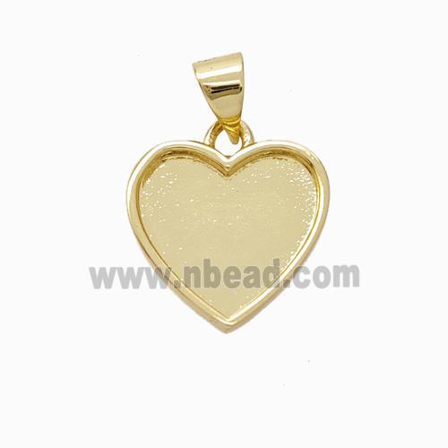 Copper Heart Pendant Gold Plated