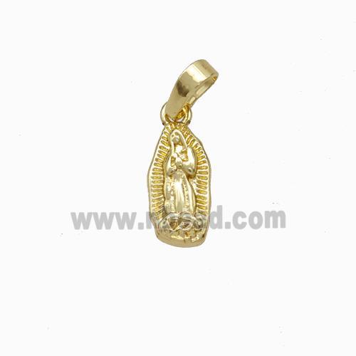 Jesus Charms Copper Pendant Gold Plated