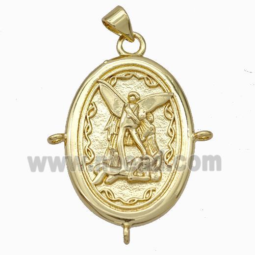 Adam and Eve Charms Copper Pendant Gold Plated