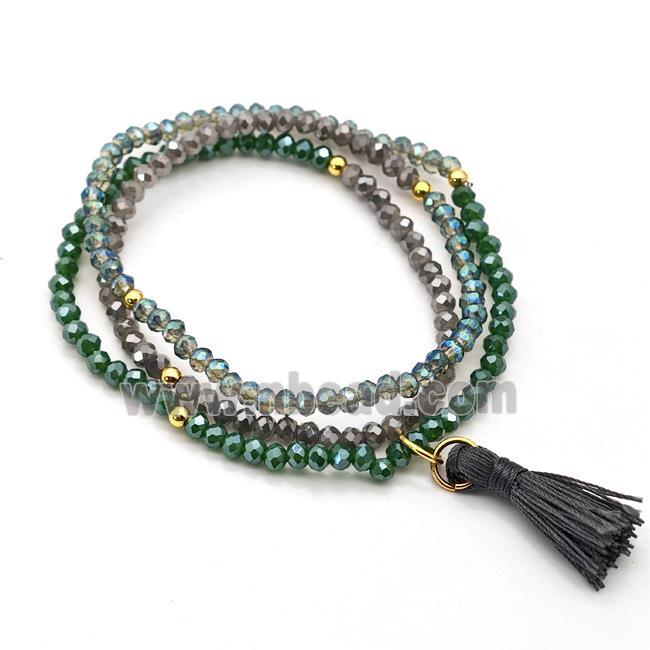 Chinese Crystal Glass Bracelets Stretchy