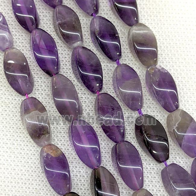 Natural Purple Amethyst Beads Twist