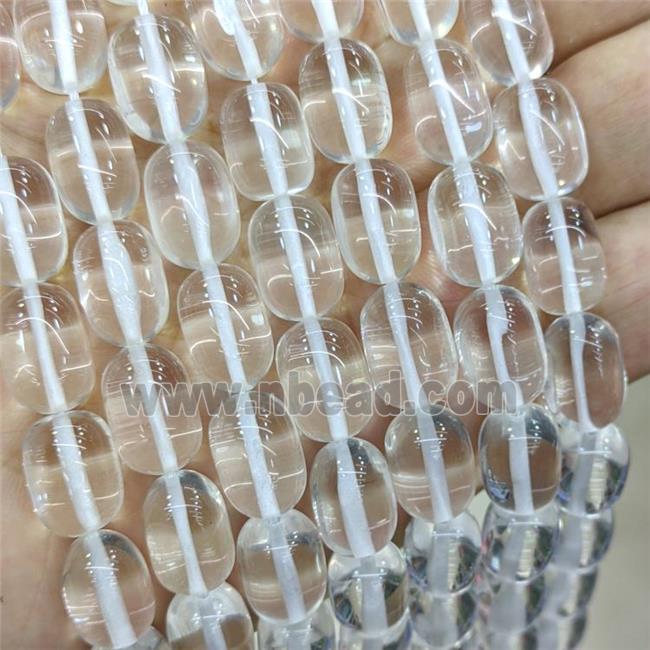 Natural Clear Quartz Barrel Beads