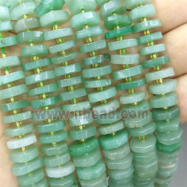 Natural Green Aventurine Heishi Spacer Beads