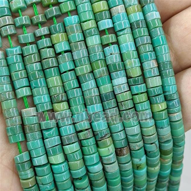 Natural Green Grass Agate Heishi Spacer Beads