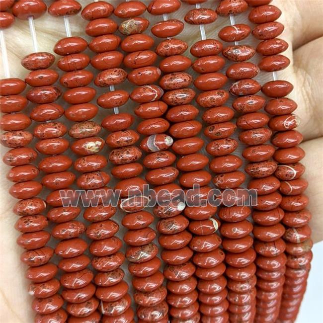 Natural Red Jasper Beads Smooth Rondelle