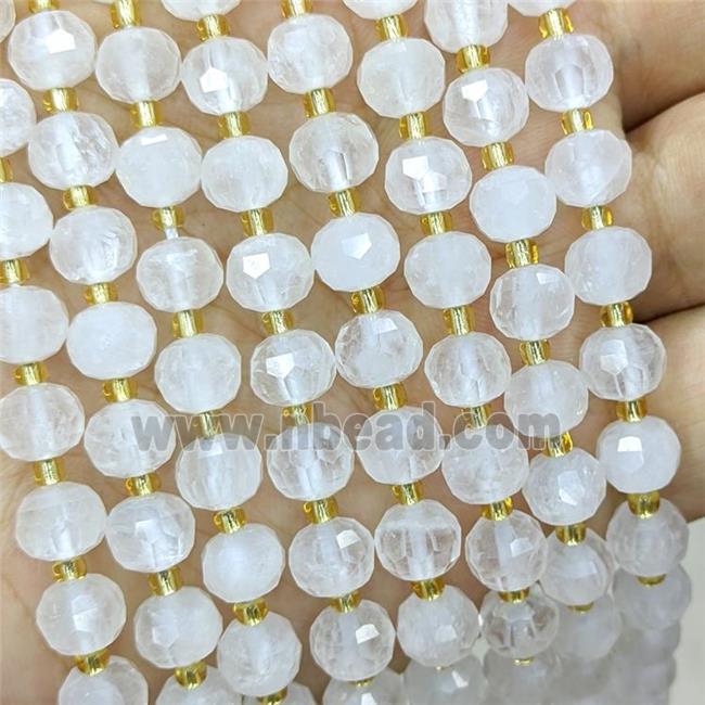 Natural Clear Quartz Beads Faceted Rondelle