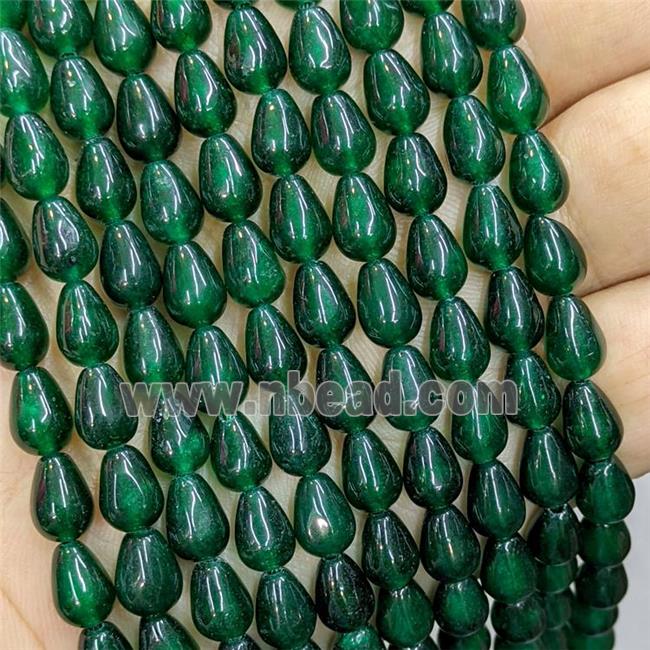 Green Jade Teardrop Beads Dye