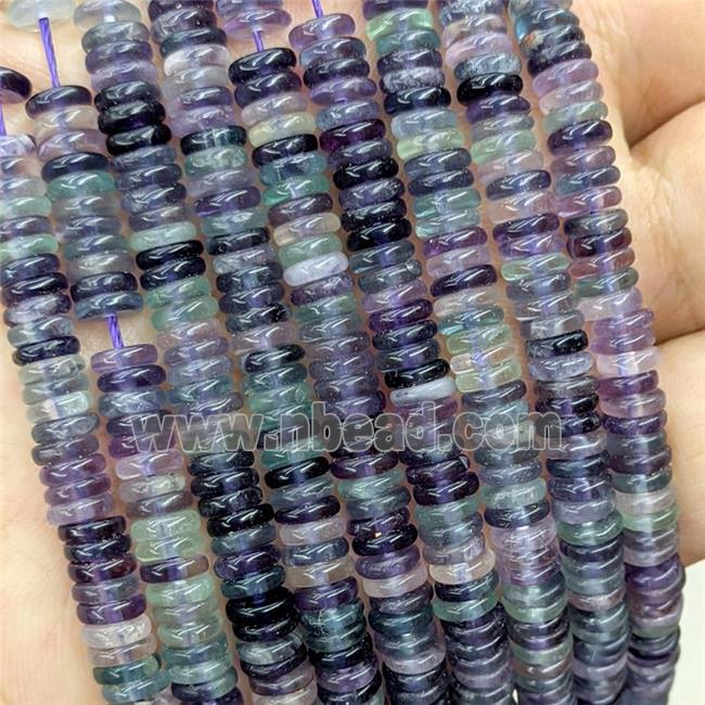 Natural Fluorite Heishi Beads Multicolor