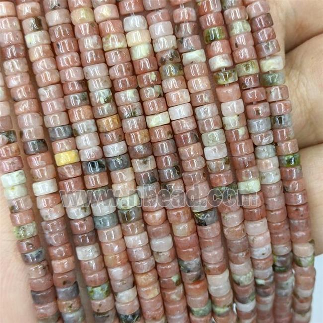 Natural Plum Blossom Jasper Heishi Beads Pink