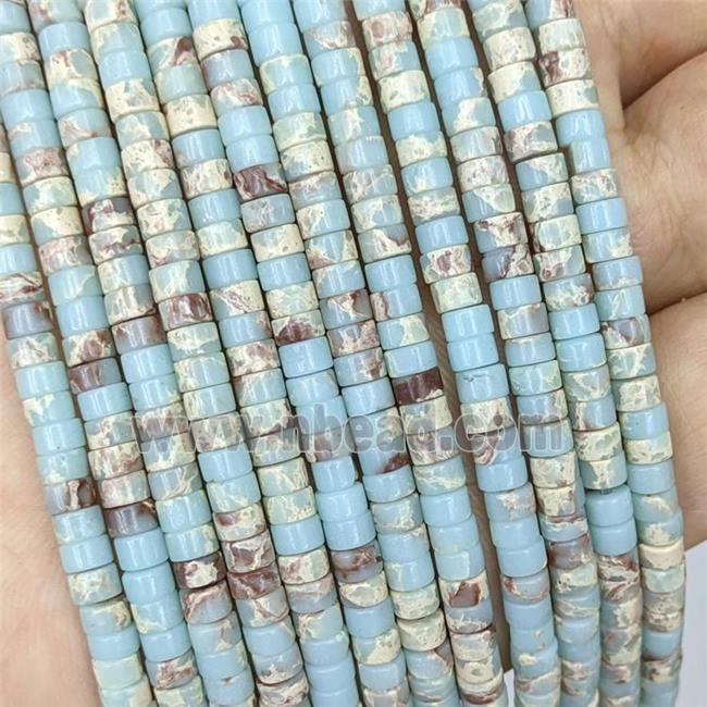 Natural Imperial Jasper Heishi Beads Blue