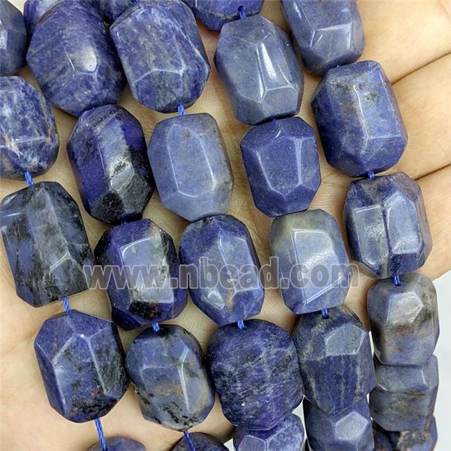 Natural Blue Sodalite Nugget Beads Freeform Faceted