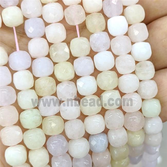 Jade Beads Dye Faceted Cube Multicolor