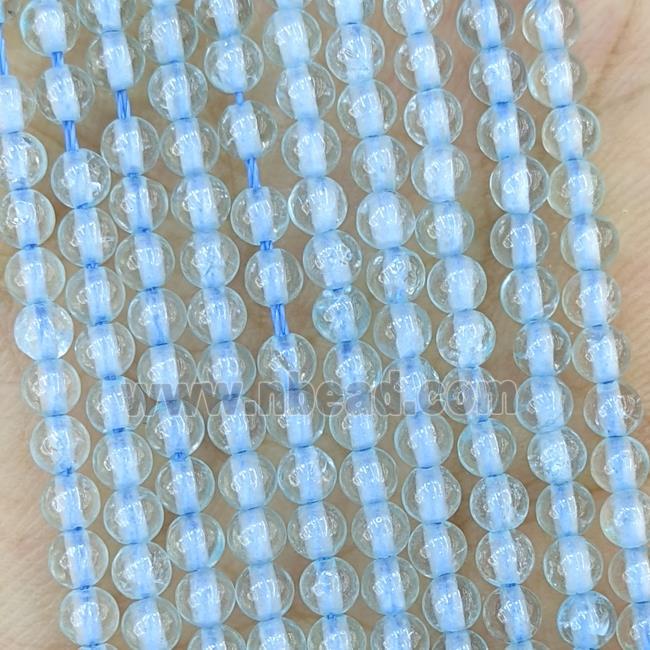 Natural Blue Topaz Beads Smooth Round