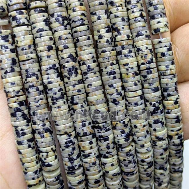 Natural Dalmatian Jasper Heishi Beads