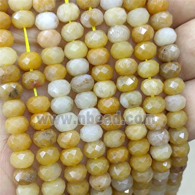 Natural Yellow Aventurine Beads Faceted Rondelle