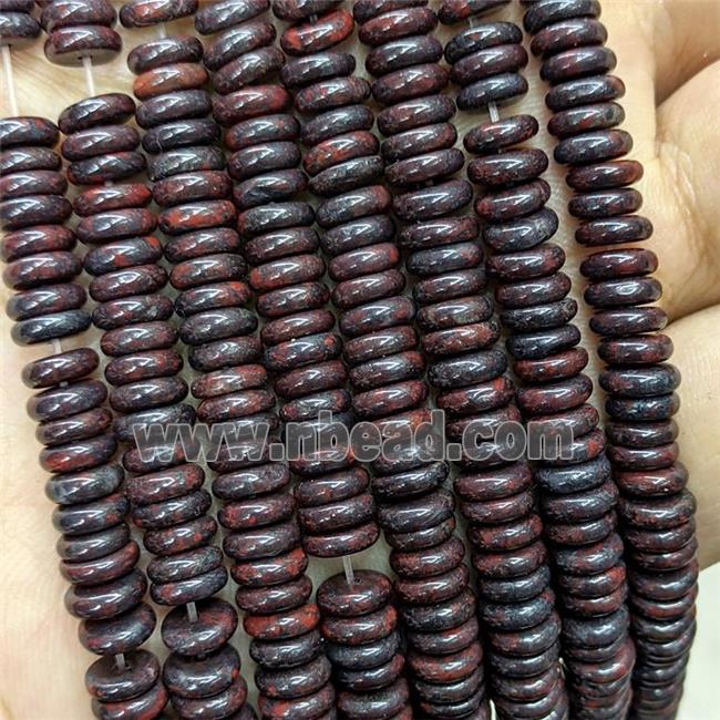 Natural Poppy Jasper Heishi Beads