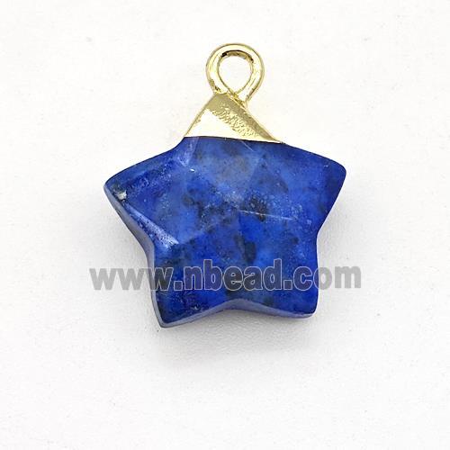 Natural Blue Sodalite Star Pendant