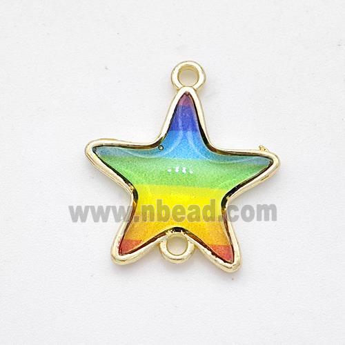 Resin Star Connector Rainbow