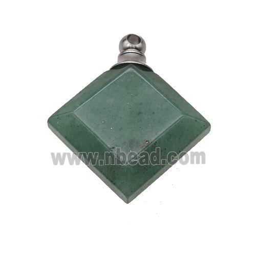 Natural Green Aventurine Perfume Bottle Pendant Square