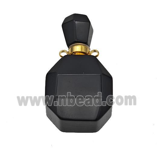 Natural Black Obsidian Perfume Bottle Pendant