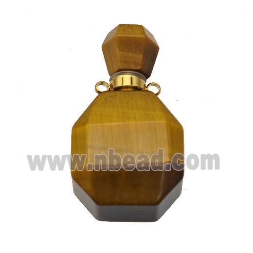 Natural Tiger Eye Stone Perfume Bottle Pendant