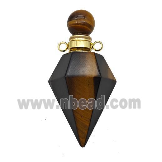 Natural Tiger Eye Stone Perfume Bottle Pendant