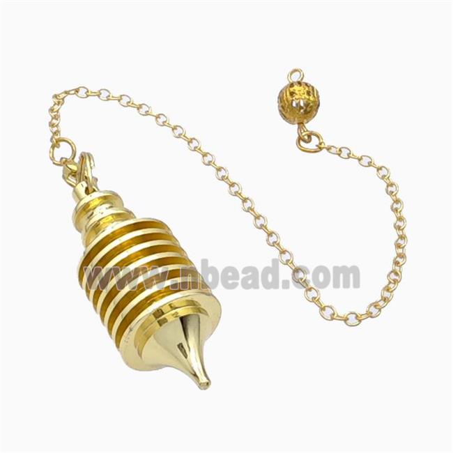 Alloy Pendulum Pendant With Chain Gold Plated