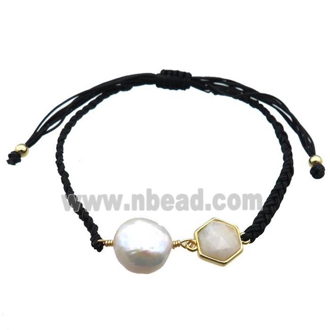 handmade bracelet with pearl bead