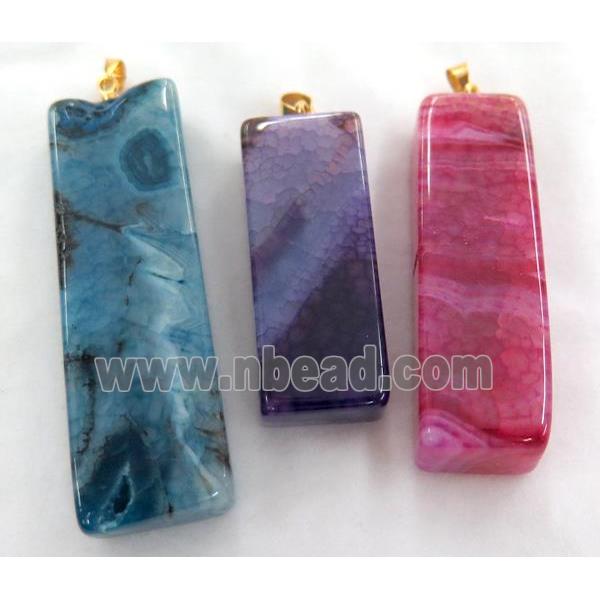 mix Agate tube pendant