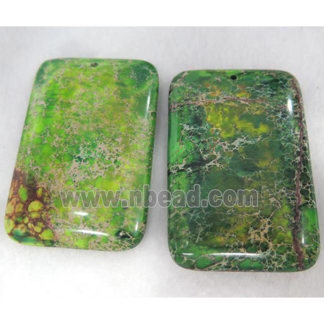 gemstone pendant, rectangle