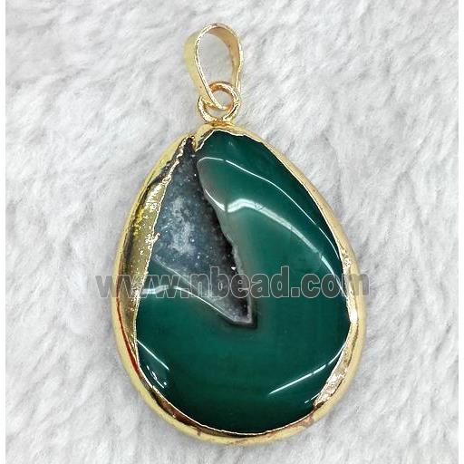 druzy agate pendant, freeform