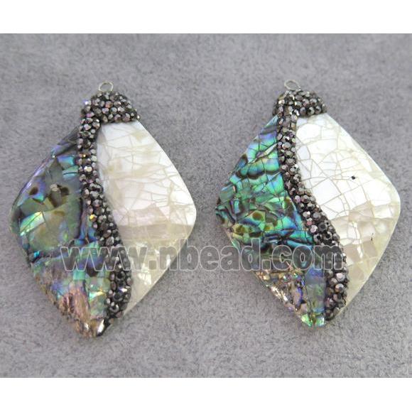 gemstone bead paved rhhinestone